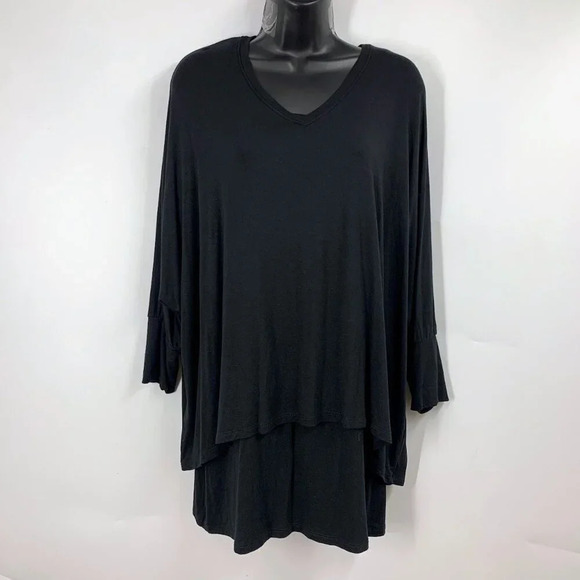 Soft Surroundings Women's Indeevar Multi Tier Long Sleeve Relaxed Tunic Size M - Picture 1 of 13